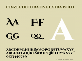 Cinzel Decorative Extra Bold Version 1.001;hotconv 1.0.109;makeotfexe 2.5.65596图片样张
