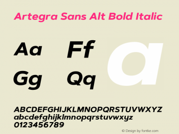 Artegra Sans Alt Bold Italic 1.006图片样张