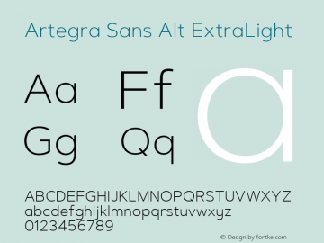 Artegra Sans Alt ExtraLight 1.006 Font Sample
