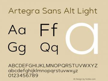 Artegra Sans Alt Light 1.006图片样张