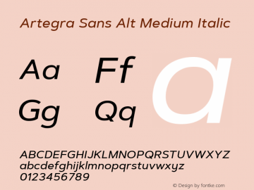 Artegra Sans Alt Medium Italic 1.006图片样张