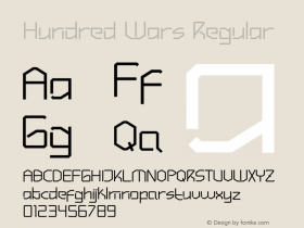 Hundred Wars Version 1.003;Fontself Maker 3.5.1图片样张