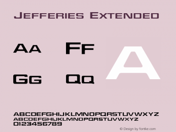 Jefferies Extended Macromedia Fontographer 4.1.3 12/9/01图片样张
