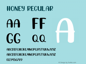 Honey Version 1.002;Fontself Maker 3.5.1 Font Sample