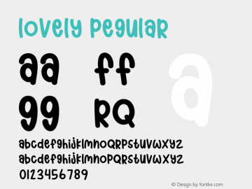 Lovely Version 1.001;Fontself Maker 3.5.1 Font Sample