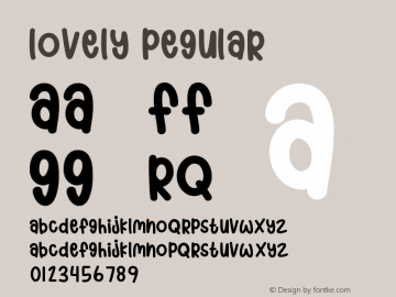 Lovely Version 1.001;Fontself Maker 3.5.1 Font Sample