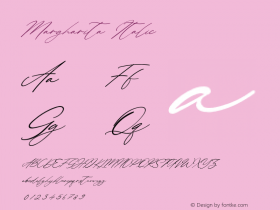 Margharita Italic Version 1.00;October 16, 2020;FontCreator 12.0.0.2563 64-bit图片样张