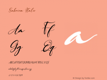 Sabrina Italic Version 1.00;October 16, 2020;FontCreator 12.0.0.2563 64-bit Font Sample