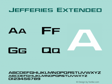 Jefferies Extended Macromedia Fontographer 4.1.3 12/9/01图片样张