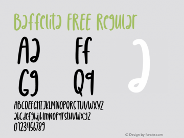 Baffelita FREE Version 1.000 Font Sample