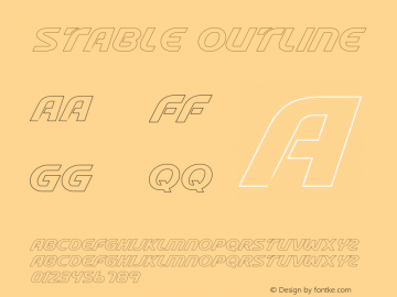 Stable Outline Version 1.00;October 27, 2020;FontCreator 12.0.0.2563 64-bit Font Sample