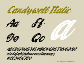 Candywell Italic Version 1.00;October 31, 2020;FontCreator 12.0.0.2563 64-bit Font Sample