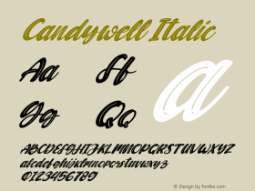 Candywell Italic Version 1.00;October 31, 2020;FontCreator 12.0.0.2563 64-bit图片样张