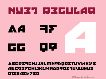 Nyet Regular Version 2.0; 2015 Font Sample