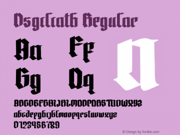 Osgiliath Version 1.000 Font Sample