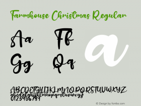 FarmhouseChristmasRegular Version 1.001;Fontself Maker 3.5.3图片样张