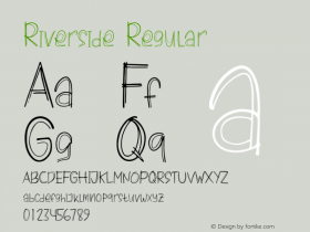 Riverside Version 1.00;September 24, 2020;FontCreator 11.5.0.2422 64-bit Font Sample