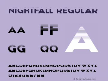 Nightfall Regular Version 1.000 Font Sample