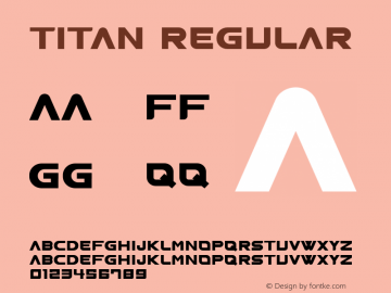 TITANRegular Version 1.002;Fontself Maker 3.5.2 Font Sample