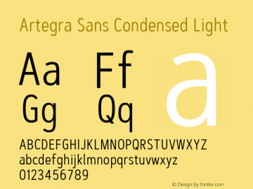 Artegra Sans Condensed Light 1.006图片样张