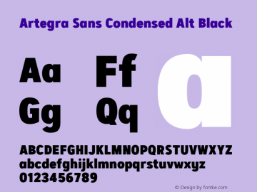 Artegra Sans Condensed Alt Black 1.006 Font Sample
