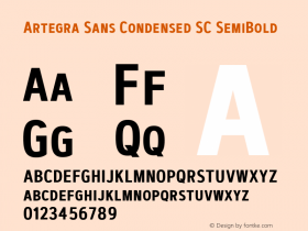Artegra Sans Condensed SC SemiBold 1.006图片样张