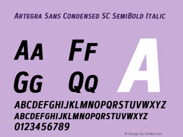 Artegra Sans Condensed SC SemiBold Italic 1.006图片样张