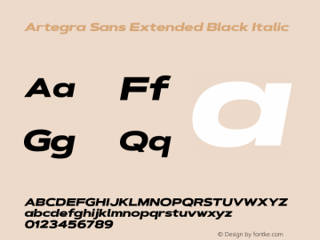 Artegra Sans Extended Black Italic 1.006图片样张