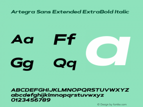 Artegra Sans Extended ExtraBold Italic 1.006图片样张