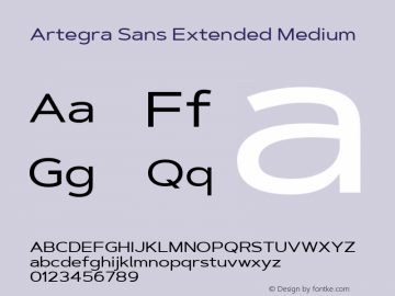 Artegra Sans Extended Medium 1.006图片样张