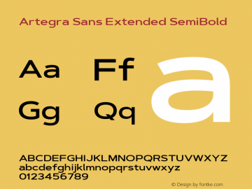 Artegra Sans Extended SemiBold 1.006图片样张