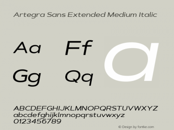 Artegra Sans Extended Medium Italic 1.006图片样张