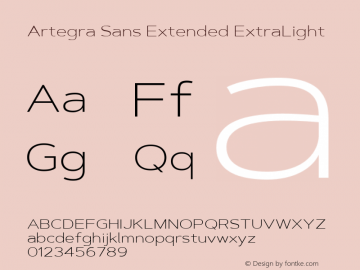 Artegra Sans Extended ExtraLight 1.006图片样张