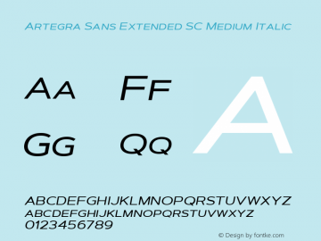 Artegra Sans Extended SC Medium Italic 1.006 Font Sample