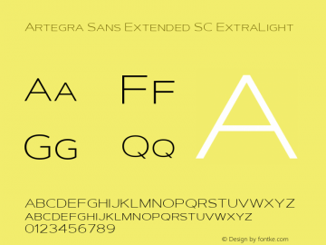 Artegra Sans Extended SC ExtraLight 1.006图片样张