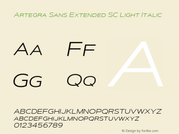 Artegra Sans Extended SC Light Italic 1.006 Font Sample