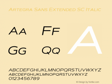 Artegra Sans Extended SC Italic 1.006 Font Sample