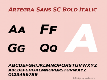 Artegra Sans SC Bold Italic 1.006图片样张