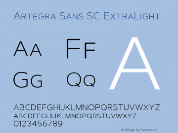 Artegra Sans SC ExtraLight 1.006图片样张