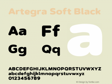 Artegra Soft Black 1.000 Font Sample