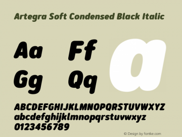 Artegra Soft Condensed Black Italic 1.000图片样张