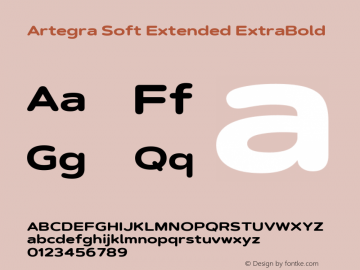 Artegra Soft Extended ExtraBold 1.000图片样张