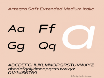 Artegra Soft Extended Medium Italic 1.000图片样张