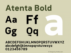 Atenta Bold 001.000 Font Sample