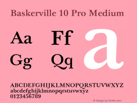 Baskerville 10 Pro Medium 001.000图片样张