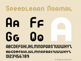 Speedlearn Normal 1.0 Fri Oct 05 17:51:45 2001 Font Sample