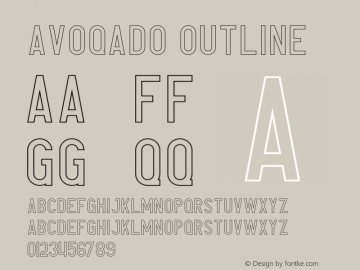 Avoqado Outline Version 1.002;Fontself Maker 3.5.4 Font Sample