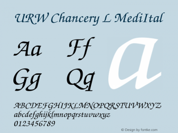 URW Chancery L Medium Italic Version 1.06图片样张