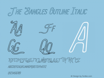 TheBanglesOutline-Italic Version 1.000图片样张