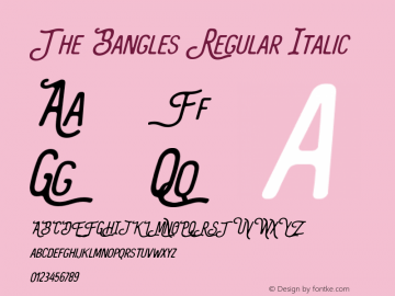 TheBangles-Italic Version 1.000图片样张